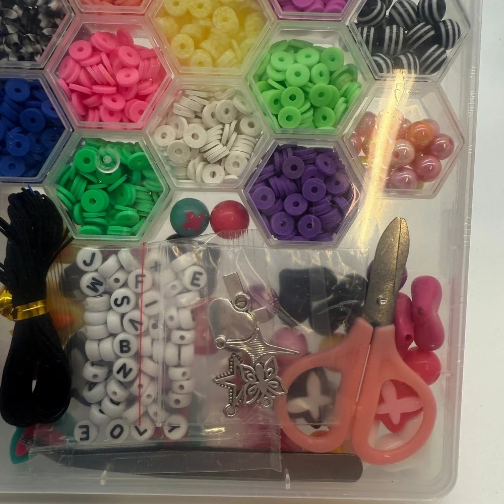 Clay Beads Bracelet Making‎ Kit Letter Charms NEW jewelry DIY kidcore handmade